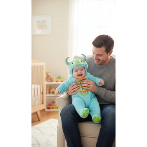 Baby Cute Hooded Onesie 6–12 Months Plush Pajamas Halloween Costume Cozy